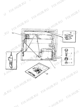 Взрыв-схема холодильника Electrolux EU2100C - Схема узла Cooling system 017